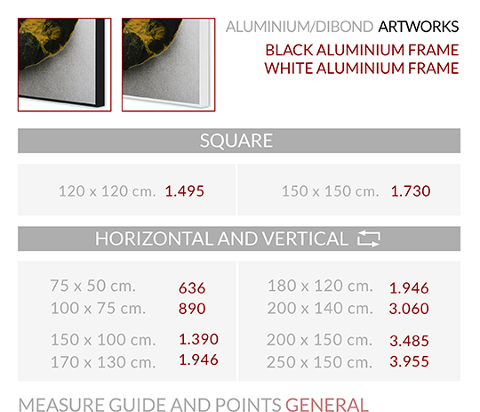 Medidas Marco Frame Aluminium L